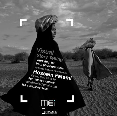 Hossein Fatemi leading photography workshop in Erbil, Iraq