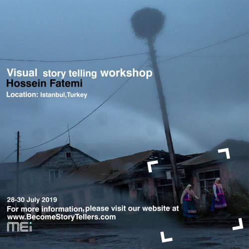 Hossein Fatemi leading visual story telling workshop in Istanbul, Turkey